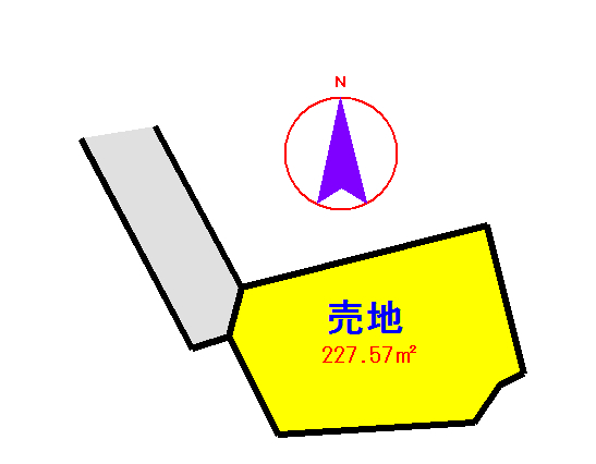 笠間小学校学区　土地面積:222.57平米 ( 67.32坪 )　