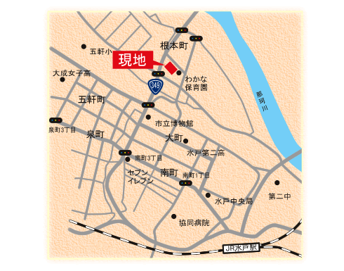 プレストンガーデン水戸　現地案内図